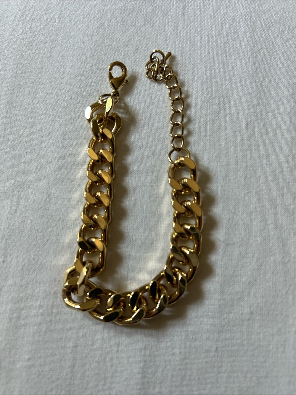 Miranda Frye Polished Gold Curb Chain Bracelet for Women